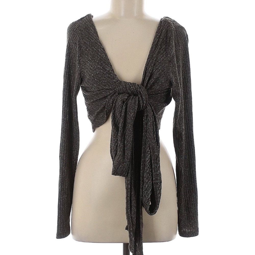 Daily Practice for Anthropologie Long Sleeve Tie-Front Top